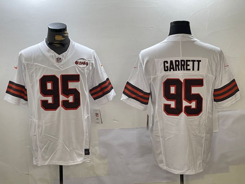 Men Cleveland Browns #95 Garrett White 2024 Nike Vapor Limited NFL Jersey style 3->cleveland browns->NFL Jersey